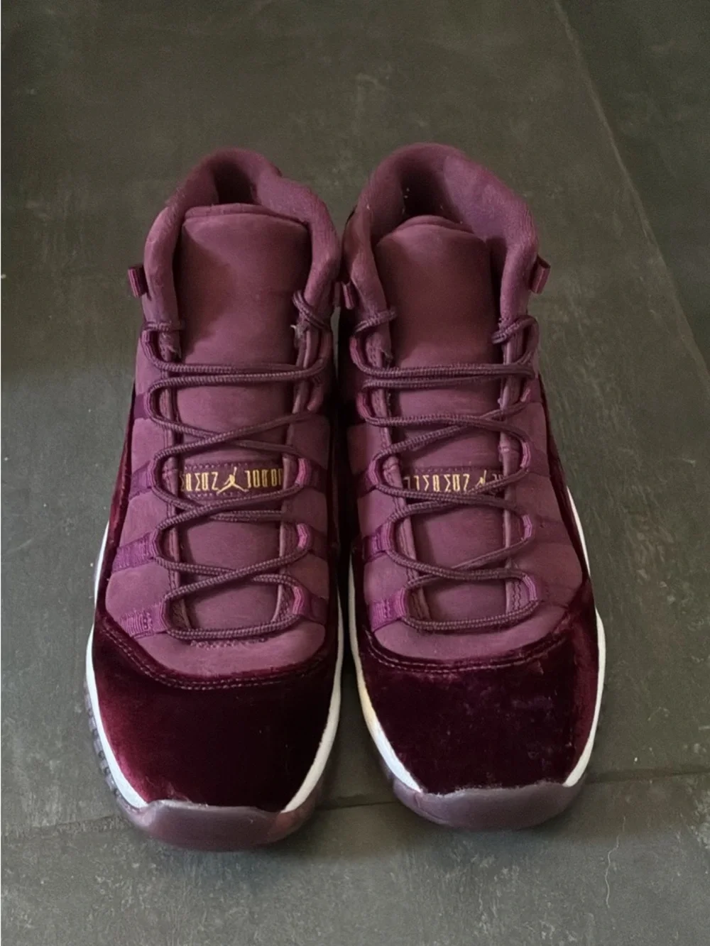 Jordan Kids Velvet Maroon High-Top Sneakers